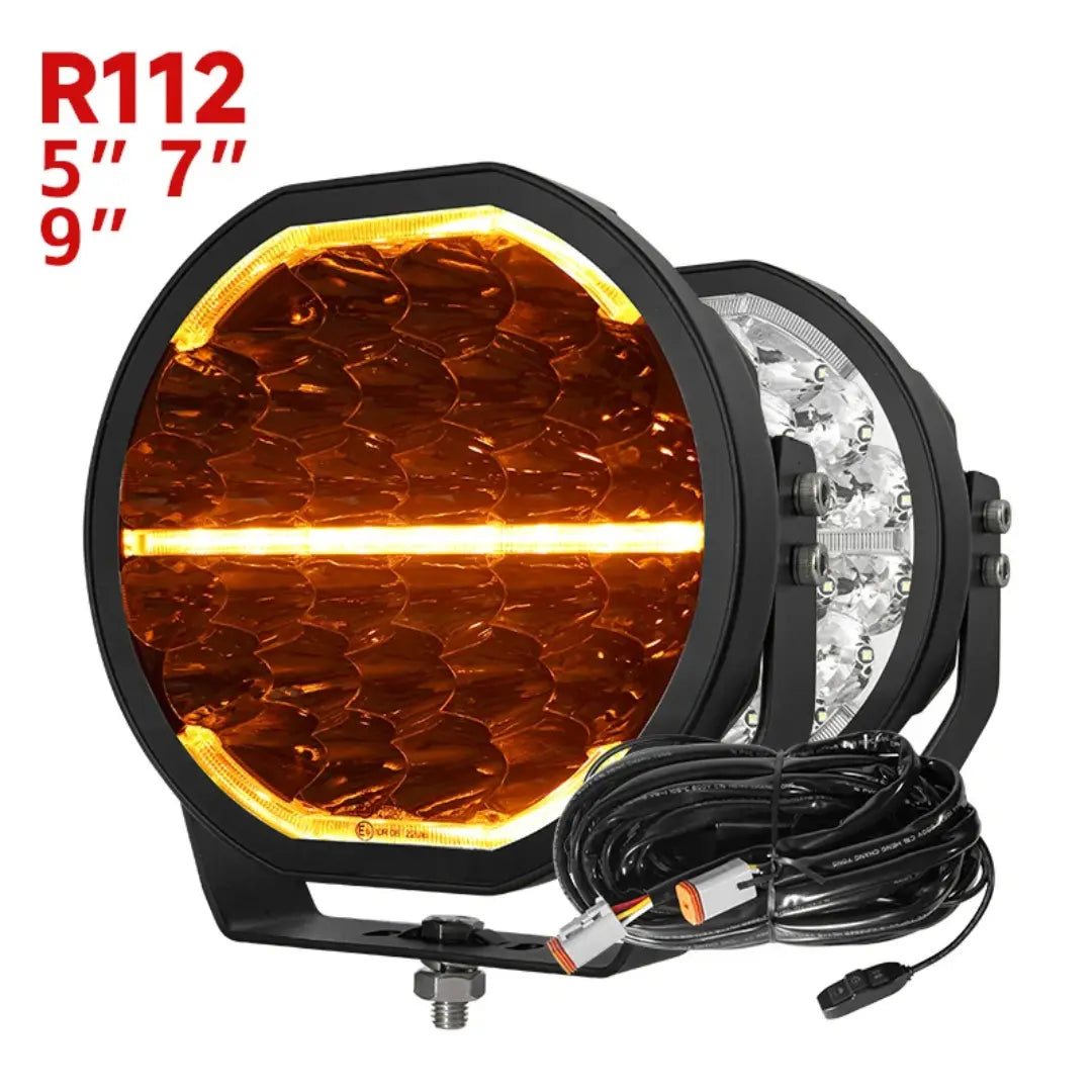 LED Extraljus 7" Rund